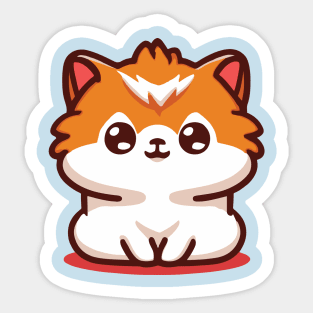 cute kawaii cat cartoon Sticker